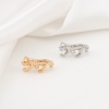 Picture of Brass Charms Real Gold Plated Tiger Animal 3D 21mm x 11mm