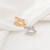 Bild von Messing Märchen Kollektion Charms Echtgold plattiert Holzpferd 3D 14mm x 13mm, 2 Stück