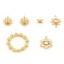 Immagine di Ottone Charms Fiore 18K Vero Oro Placcato Ghirlanda 2 Pz