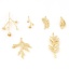 Immagine di Ottone Ciondoli Fiore 18K Vero Oro Placcato Foglia 3D 2 Pz