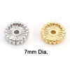 Picture of Brass Spacer Beads For DIY Bracelet Jewelry Making Findings Real Gold Plated Round About 7mm Dia