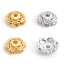 Bild von Messing Perlkappen Blumen Echtgold plattiert 7mm x 7mm, 10 Stück