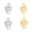 Immagine di Ottone Charms Punta di Freccia Vero Oro Placcato Micro Spianare Trasparente Cubic Zirconiae 16mm x 8.5mm, 2 Pz