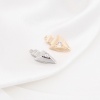 Picture of Brass Charms Real Gold Plated Arrowhead Micro Pave Clear Cubic Zirconia 16mm x 8.5mm