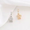 Bild von Messing Charms Echtgold plattiert Ballon Hund 17mm x 16mm, 2 Stück