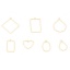Immagine di Ottone Charms Cuore 18K Vero Oro Placcato Ovale 5 Pz