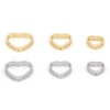 Picture of Brass Beads Frames Heart Filigree Real Gold Plated