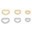 Immagine di Ottone Montatura Cuore Filigrana Vero Oro Placcato 5 Pz