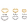 Picture of Brass Beads Frames Heart Filigree Real Gold Plated