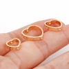 Picture of Brass Beads Frames Heart Filigree Real Gold Plated