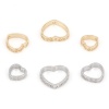 Picture of Brass Beads Frames Heart Filigree Real Gold Plated