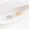 Picture of Brass Beads Frames Round Real Gold Plated 8mm Dia.