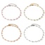 Picture of 1 Piece Vacuum Plating 304 Stainless Steel Religious Link Chain Anklet Enamel Evil Eye