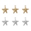 Imagen de Respetuoso del Medio Ambiente 304 Acero Inoxidable Joyería del océano Colgantes Charms Estrella de mar Multicolor Textura 2 Unidades