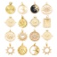 Immagine di Conchiglia + Ottone Galassia Charms Oro Placcato Sole Luna 1 Pz