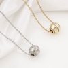 Picture of Brass Beads For DIY Jewelry Making Multicolor Drum Stripe Micro Pave Clear Cubic Zirconia About 11mm x 10mm