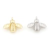 Picture of Brass Charms Multicolor Bee Animal 3D 13mm x 12mm