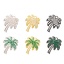 Immagine di Ottone Micro Intarsio Charms Albero di Cocco Multicolore Cubic Zirconiae 20mm x 16mm, 1 Pz