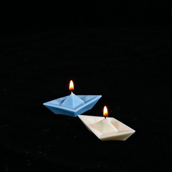 シリコーン 樹脂モールド シリコン型 キャンドル・ソープ DIY ハンドメイド 手作り ボート 白 1 個 の画像