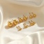 Immagine di Placcatura Sottovuoto Ecologica Elegante Semplice 18K Vero Oro Placcato 304 Acciaio Inossidabile Palla Orecchini a Perno Per Donne Festa della Mamma 1 Paio