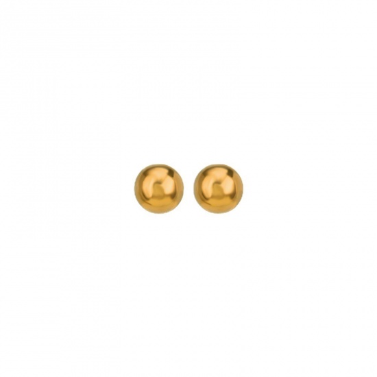 Picture of Eco-friendly Vacuum Plating Stylish Simple 18K Real Gold Plated 304 Stainless Steel Ball Ear Post Stud Earrings For Women Mother's Day