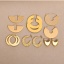Bild von Umweltfreundliche Vakuumbeschichtung Retro Stilvoll 18K Vergoldet 304 Edelstahl Hoop Ohrringe Für Frauen Party 1 Paar