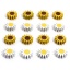 Image de Perles pour DIY Fabrication de Bijoux de Charme en Bois de Cyprès Tournesol Multicolore Marguerite 21.5mm x 21mm, 10 Pcs