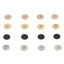Image de Perles d'Espacement Accessories pour DIY Fabrication de Bijoux de Bracelet en 304 Acier Inoxydable Placage Sous Vide Écologique Rond Multicolore env. 6mm Dia., 10 Pcs