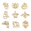 Image de Breloques en 304 Acier Inoxydable Respectueux de la Nature Bijoux d'Océan Lion Multicolore Renard 3 Pcs