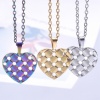 Picture of Eco-friendly 304 Stainless Steel Charms Multicolor Heart Cross