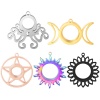 Picture of Eco-friendly 304 Stainless Steel & Glass Floating Living Memory Locket Pendants Multicolor Half Moon Sunflower