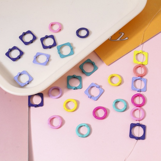 Picture of Zinc Based Alloy Beads Frames At Random Mixed Color