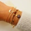 Picture of Eco-friendly Vacuum Plating 304 Stainless Steel Ins Style Link Cable Chain Bracelets 18K Gold Plated 16cm(6 2/8") long