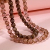 Bild von Muranoglas Perlen für die Herstellung von DIY-Charme-Schmuck Rund Bunt Glitzernd Pulver ca 10mm D., Loch:ca. 1.2mm, 5 Stück