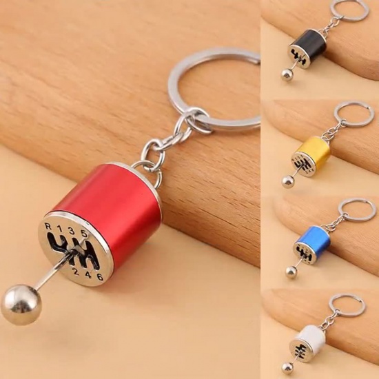 Bild von Kreativ Schlüsselkette & Schlüsselring Silberfarbe Bunt Auto-Schaltgetriebe 1 Stück