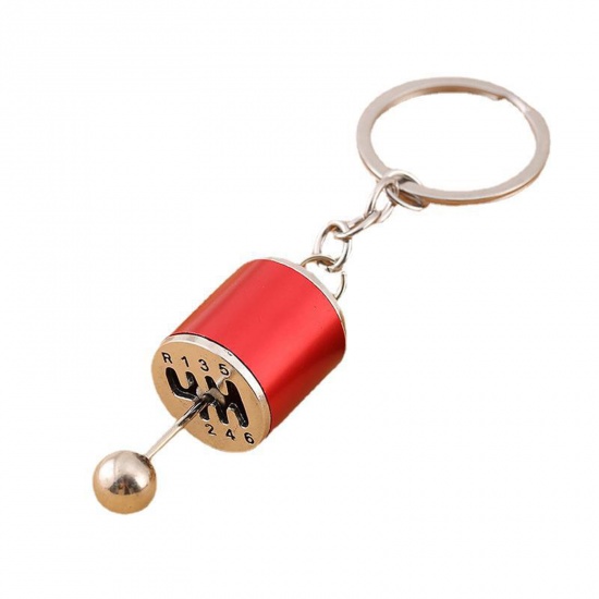 Bild von Kreativ Schlüsselkette & Schlüsselring Silberfarbe Bunt Auto-Schaltgetriebe 1 Stück
