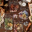 Bild von PET DIY Scrapbook Sticker Aufkleber Bunt Blumen 14cm x 8cm, 1 Set