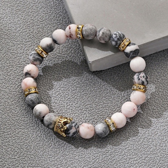 Image de Bracelets Raffinés Bracelets Délicats Bracelet de Perles Style Bohème en Pierre Multicolore Elastique 1 Pièce