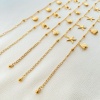 Picture of 304 Stainless Steel Link Cable Chain Anklet 18K Gold Plated Marine Animal 21cm(8 2/8") long