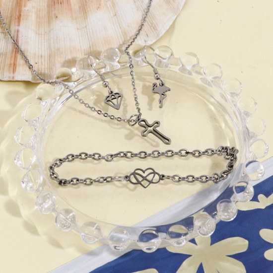 Imagen de 201 Acero Inoxidable Colgantes Charms Tono de Plata 10 Unidades