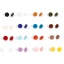 Image de Boucles d'Oreilles Puces en Acrylique Rond Multicolore avec Boucle 14mm Dia, Epaisseur de Fil: (21 gauge), 10 Pcs