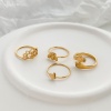 Immagine di Placcatura Sottovuoto Ecologica Semplice & Casual Insetto 18K Vero Oro Placcato 304 Acciaio Inossidabile Non Regolabile Farfalla Ape Anello Per Donne Festa 1 Pz