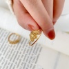 Immagine di Placcatura Sottovuoto Ecologica Semplice & Casual Insetto 18K Vero Oro Placcato 304 Acciaio Inossidabile Non Regolabile Farfalla Ape Anello Per Donne Festa 1 Pz