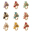 Immagine di Ecologico Elegante Insetto 18K Vero Oro Placcato Multicolore Rame & Zircone Cubico Aperto Ape Smalto Anello Per Donne Festa 1 Pz