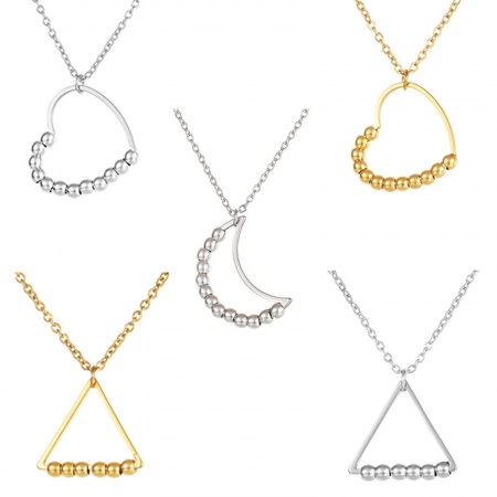 1 Pz 304 Acciaio Inossidabile Spinner di Agitazione di Ansia che Allevia lo Stress Cavo Catena Collana 45cm Lunghezza