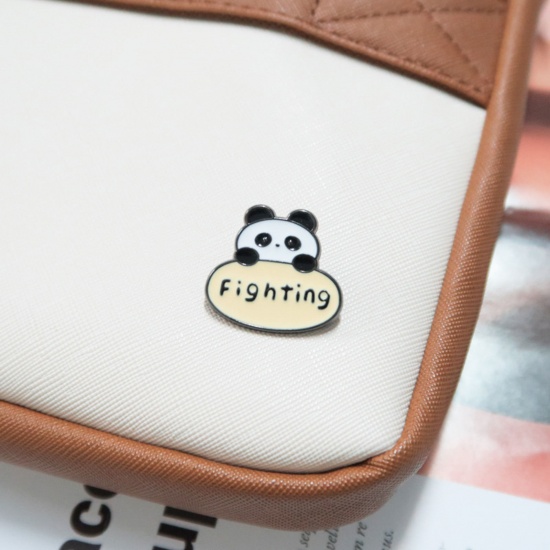 Picture of Cute Pin Brooches Panda Animal Multicolor Enamel