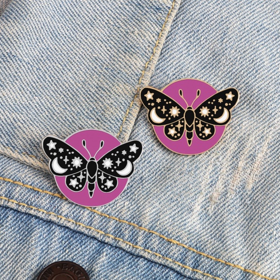 Bild von Insekt Brosche Schmetterling Bunt Emaille 1 Stück