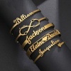 Picture of 304 Stainless Steel Customized Name Bracelets Personalized Letter Charm Pendant