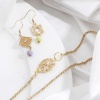 Picture of Brass Connectors Charms Pendants Filigree 18K Real Gold Plated