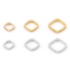 Picture of Brass Beads Frames Rhombus S Pattern Real Gold Plated